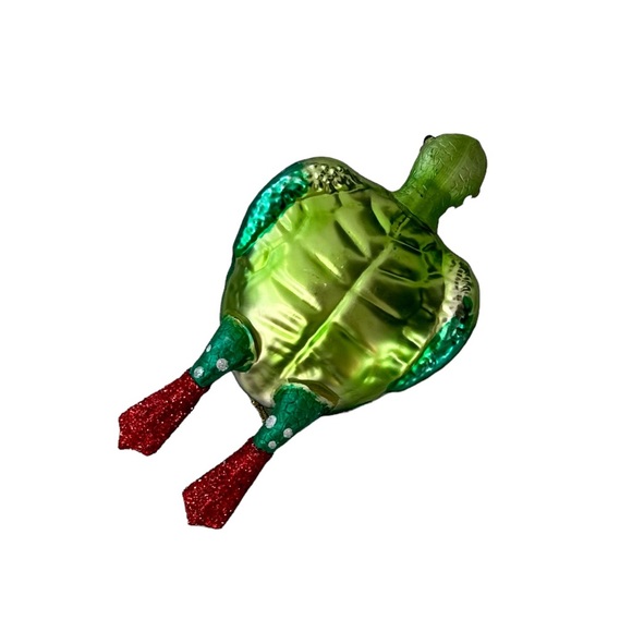 Set of 3 December Diamonds Scuba Sea Turtles and Alligator Glass Ornaments - Picture 6 of 11